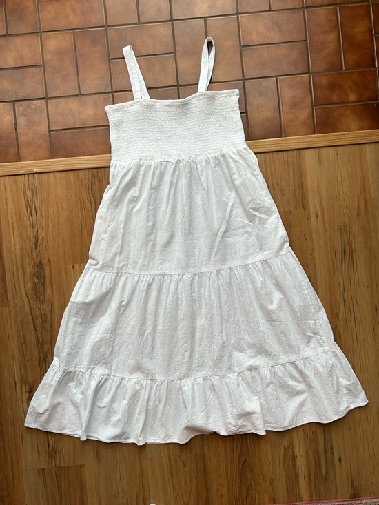 Joe Fresh Dresses & Skirts - Joe Fresh White Tiered Smocked Midi Sundress